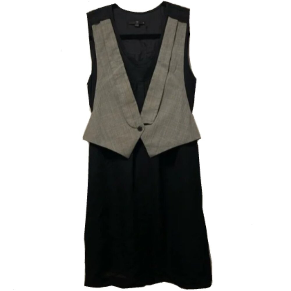 TF Teenflo Sleeveless Mini Dress with Attached Plaid Vest